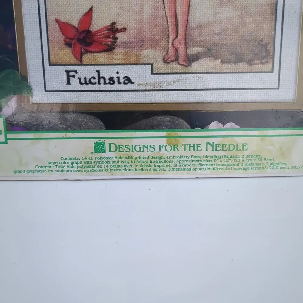 Needlepoint Flower Fairies Sicily Mary Barker 1997 Fuchsia 9 In X 12 In Vintage
